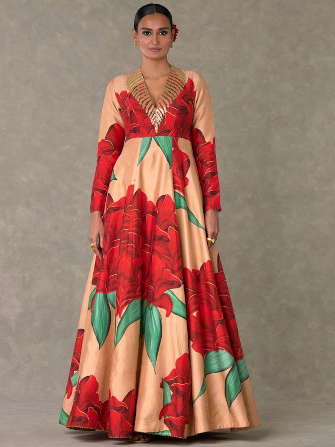 masaba floral printed maxi ethnic gown