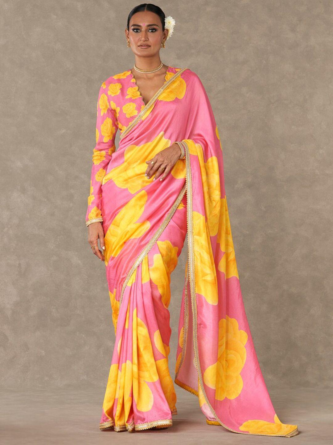 masaba floral printed saree