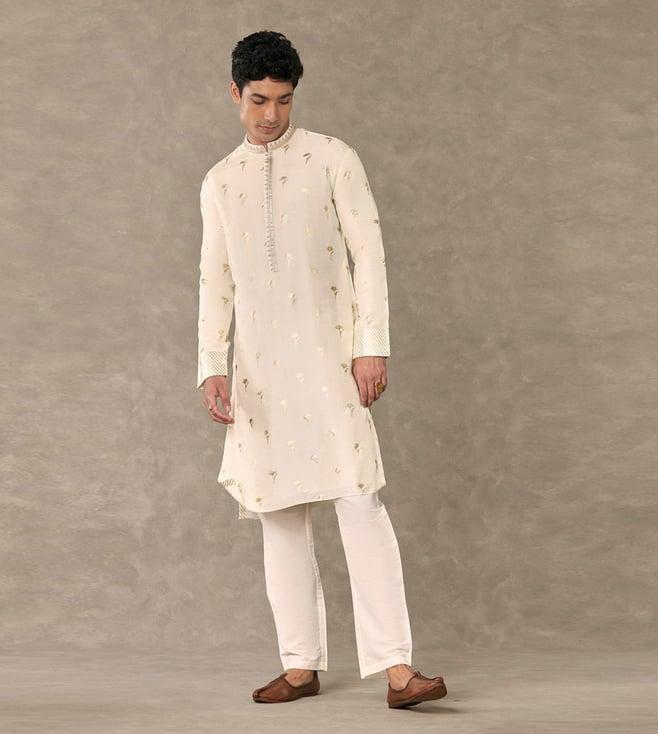 masaba ivory wine garden kurta with pant