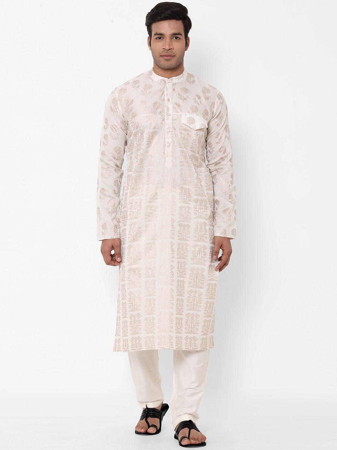 masaba men off-white printed straight kurta