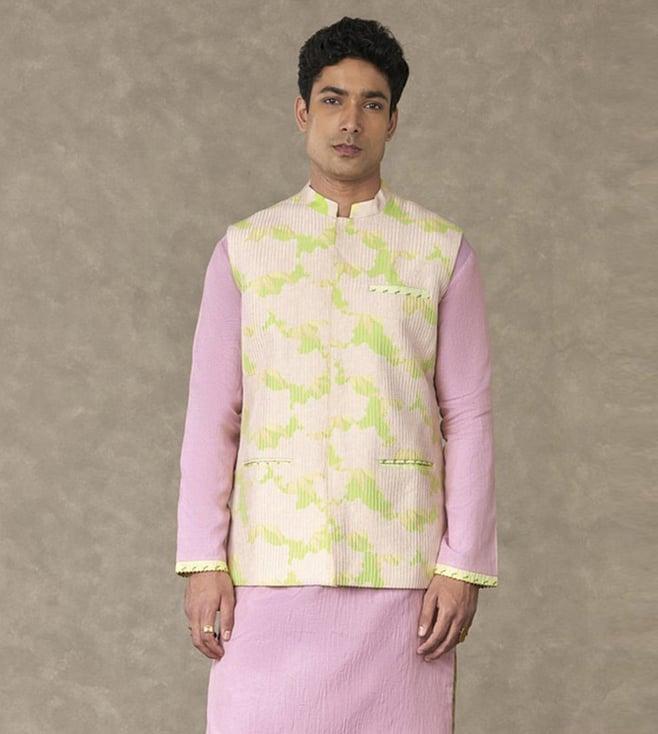 masaba mint green & dusty pink candy swirl bandi