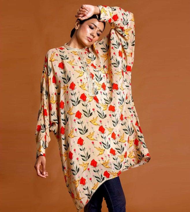 masaba oatmeal hummingbird tunic