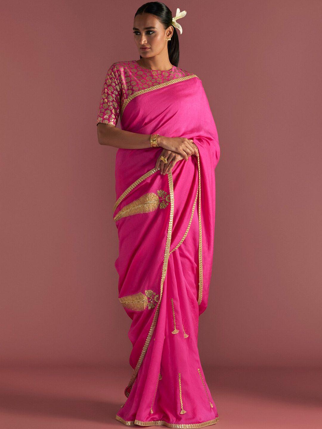 masaba sequin embroidered saree