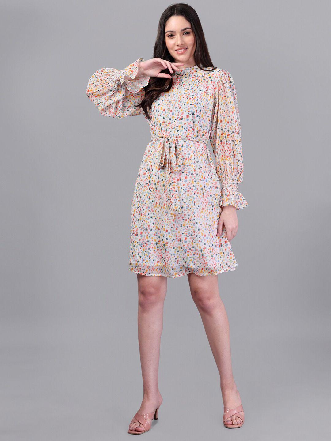 masakali co multicoloured georgette dress