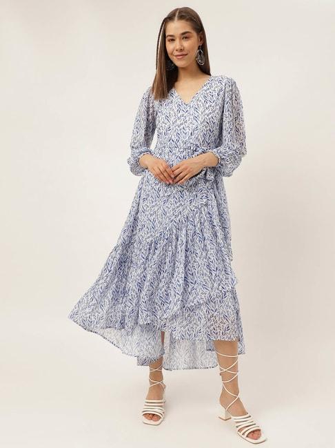 masakali.co-white-&-blue-floral-print-wrap-dress