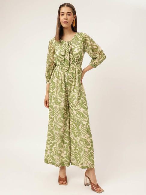 masakali.co green printed jumpsuit