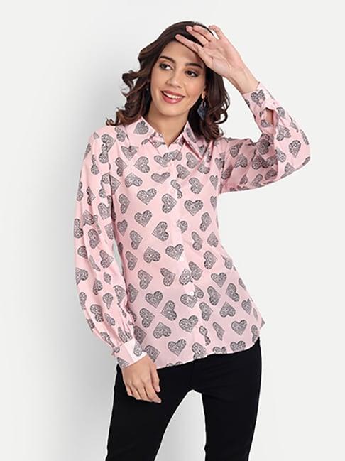 masakali.co light pink printed shirt