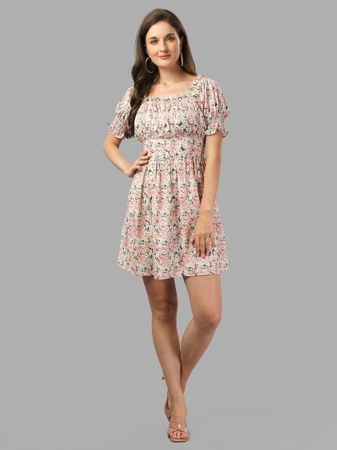 masakali.co multicolor floral print a line dress