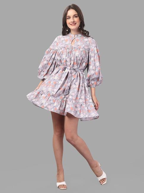 masakali.co multicolor floral print skater dress