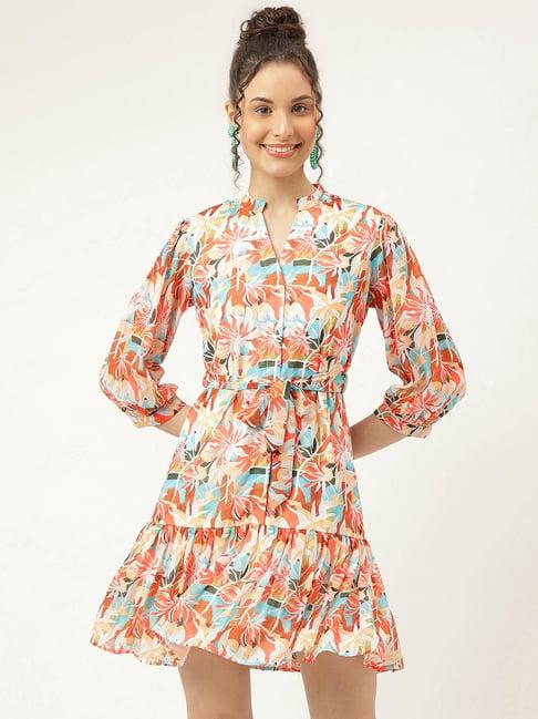 masakali.co multicolor printed a line dress