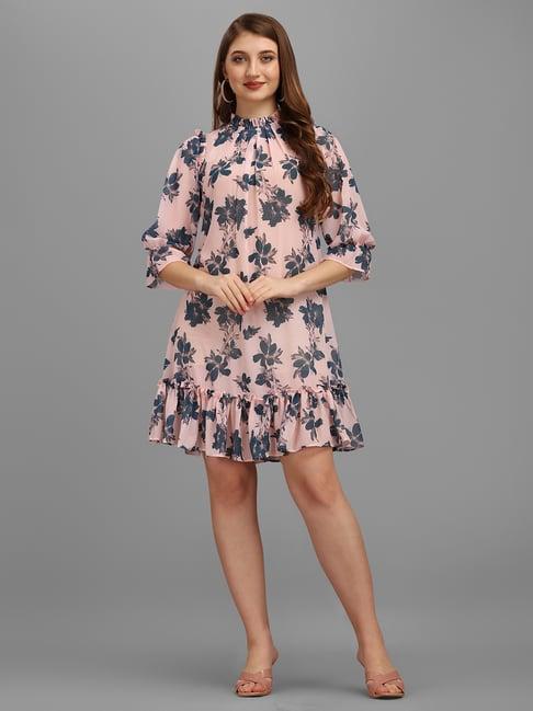 masakali.co pink floral print shift dress