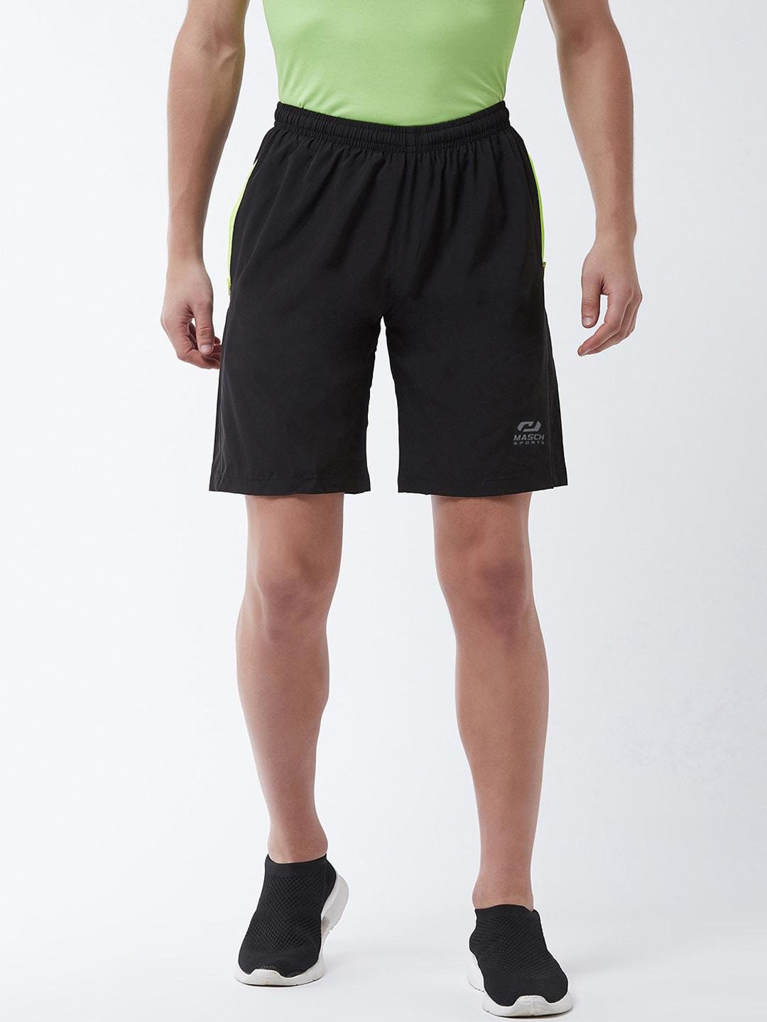 masch sports men black dri-fit sports shorts