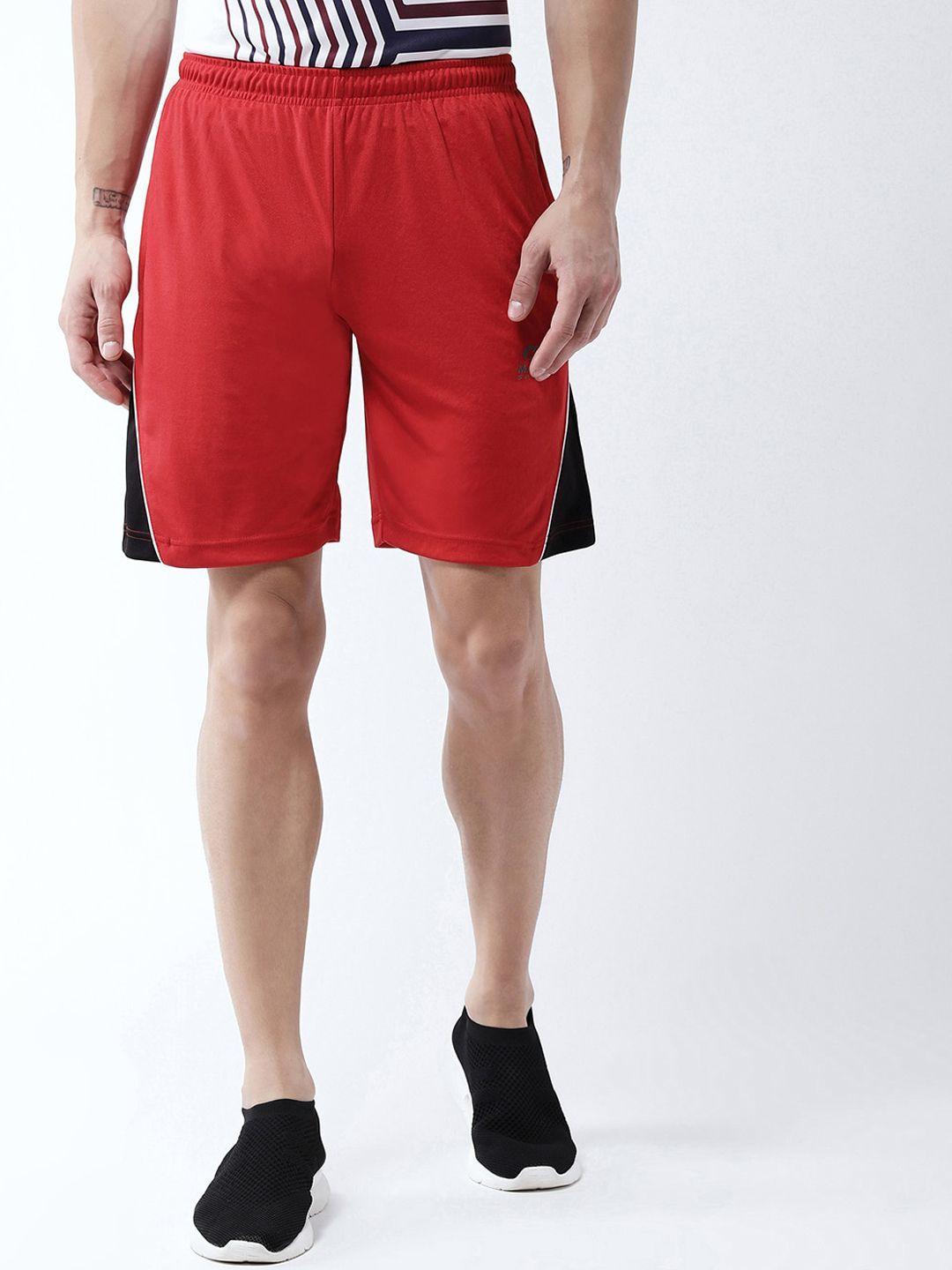 masch sports men red training or gym sports shorts