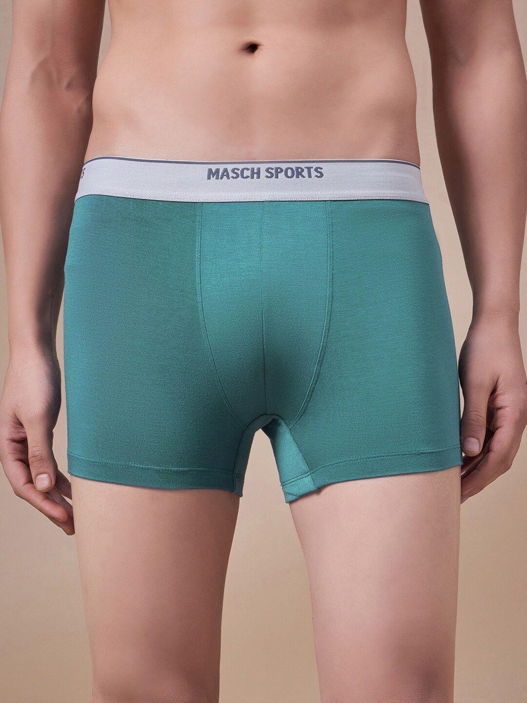 masch sports anti microbial trunks trk-1-sol-et-grn