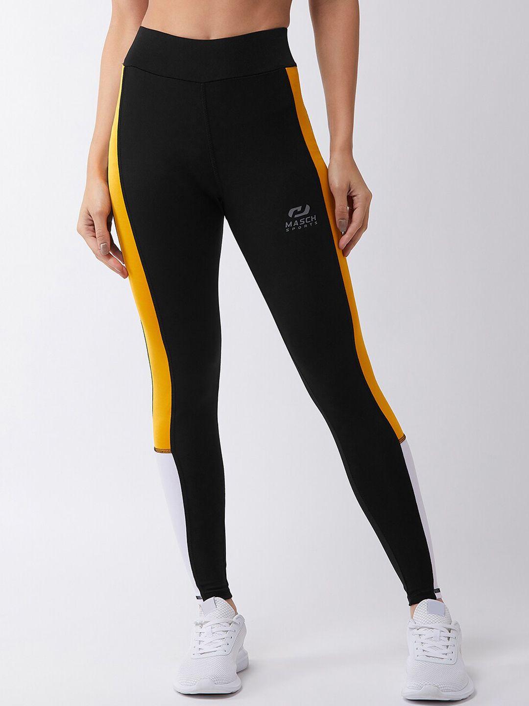 masch sports colourblocked active wear tights