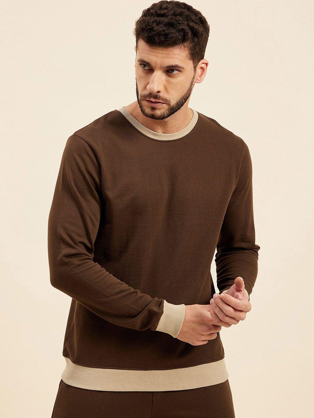 mascln sassafras men brown terry sweatshirt