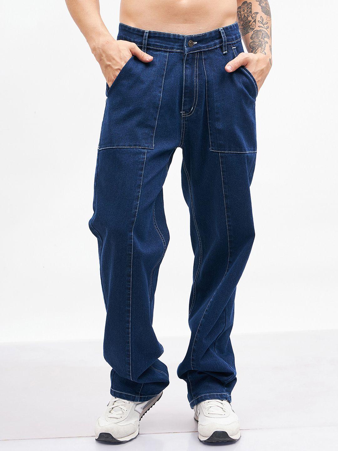 mascln sassafras men clean look relaxed fit pure cotton jeans