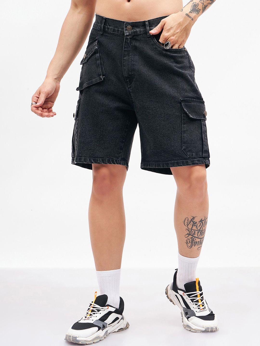 mascln sassafras men denim cargo shorts