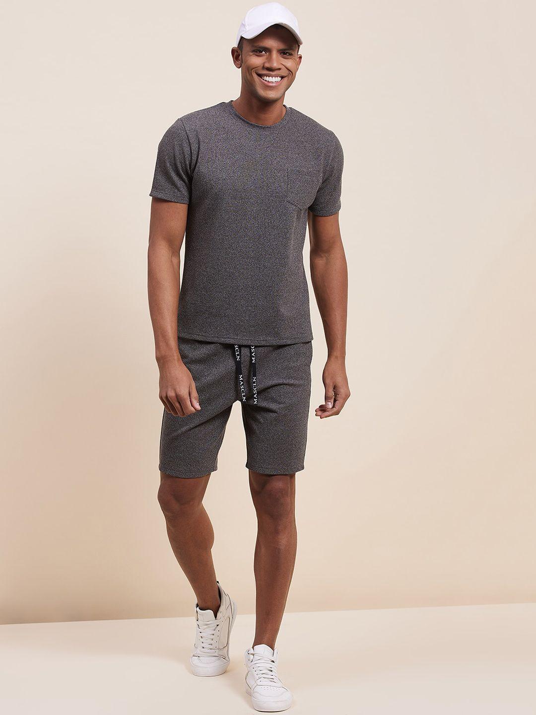 mascln sassafras men grey bermuda shorts