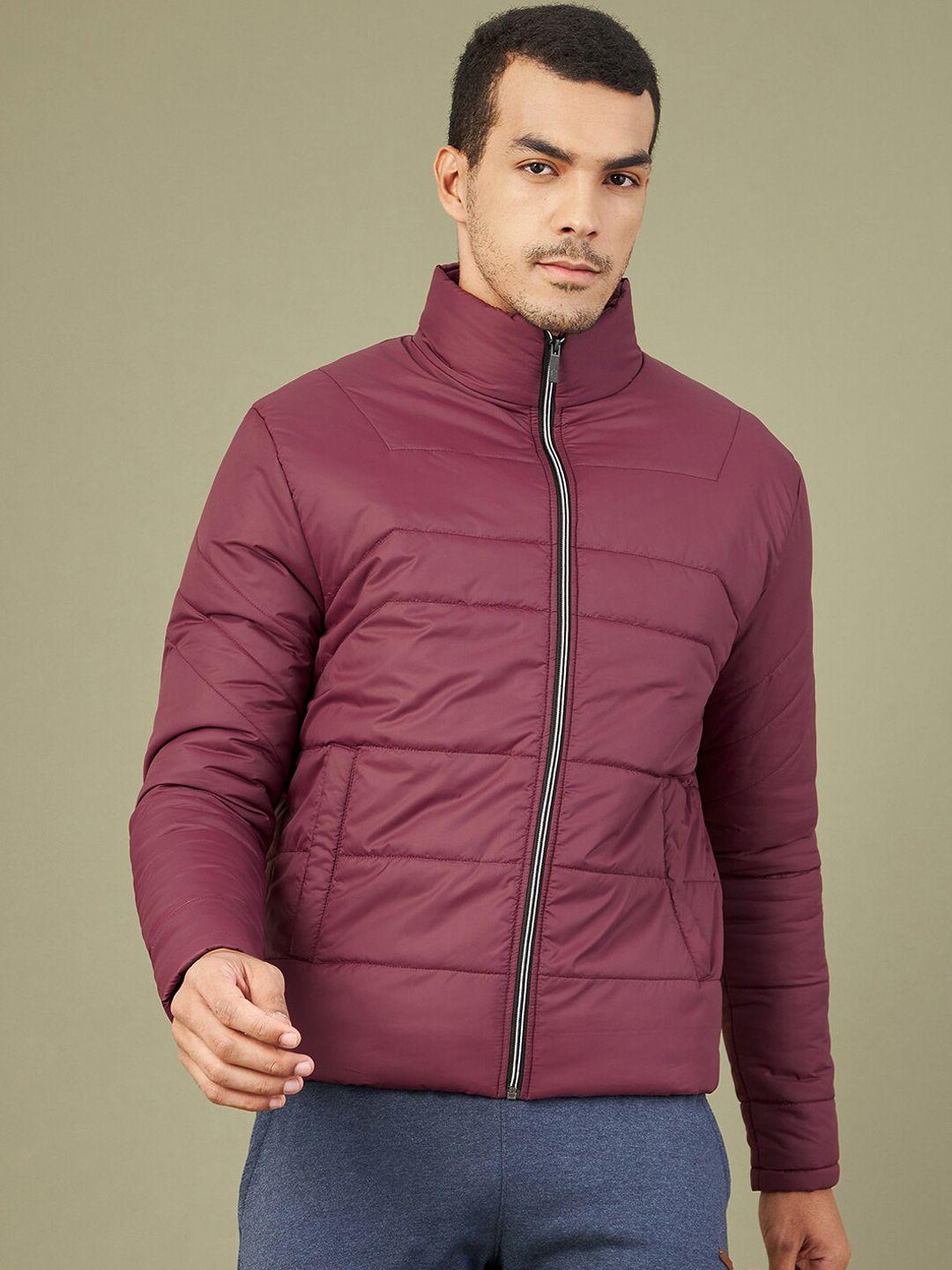 mascln sassafras men maroon solid puffer jacket