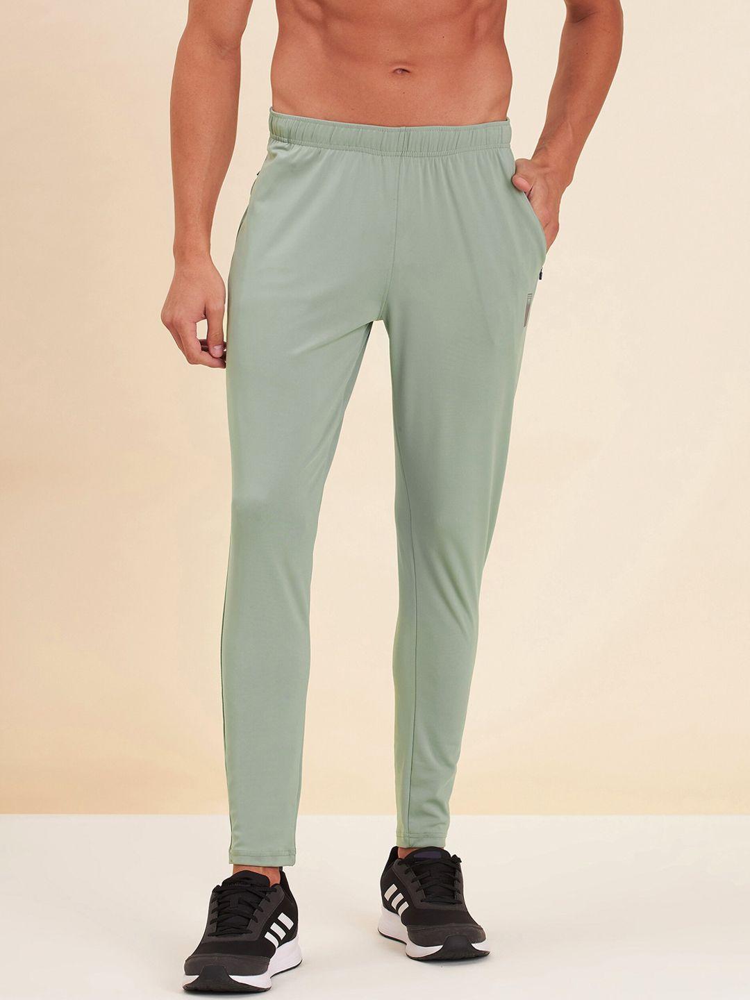 mascln sassafras men olive solid slim-fit track pants