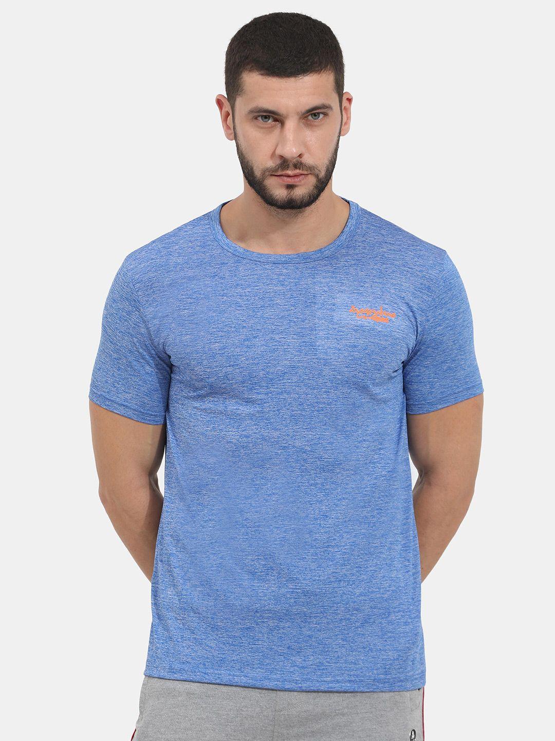 masculino latino men blue training or gym sports t-shirt with rapid dry technology