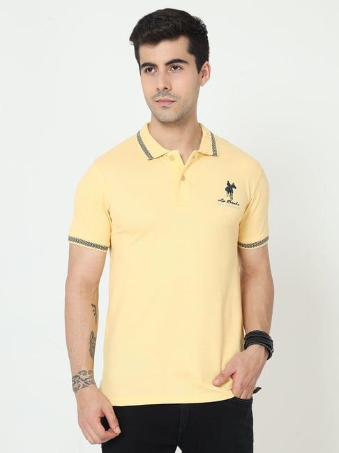 masculino latino yellow regular fit polo t-shirt