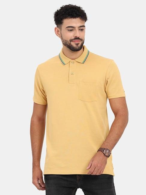 masculino latino yellow regular fit polo t-shirt