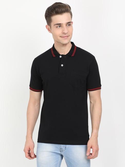 masculino latino black regular fit polo t-shirt