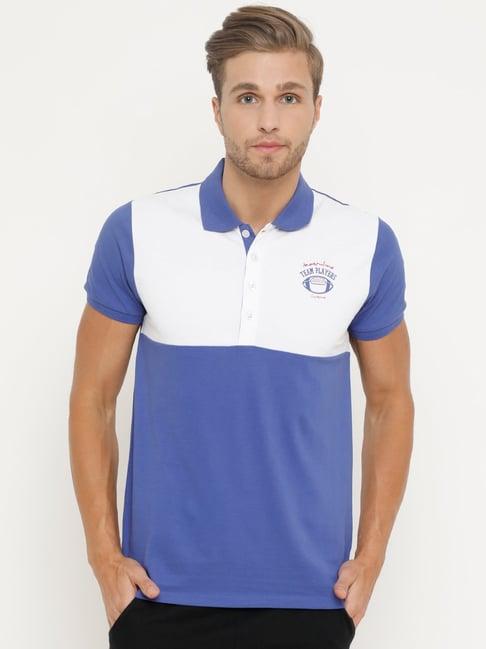 masculino latino blue regular fit polo t-shirt
