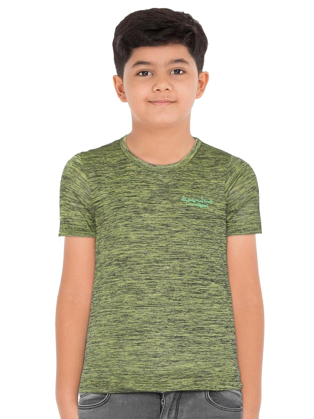 masculino latino boys olive green brand logo t-shirt