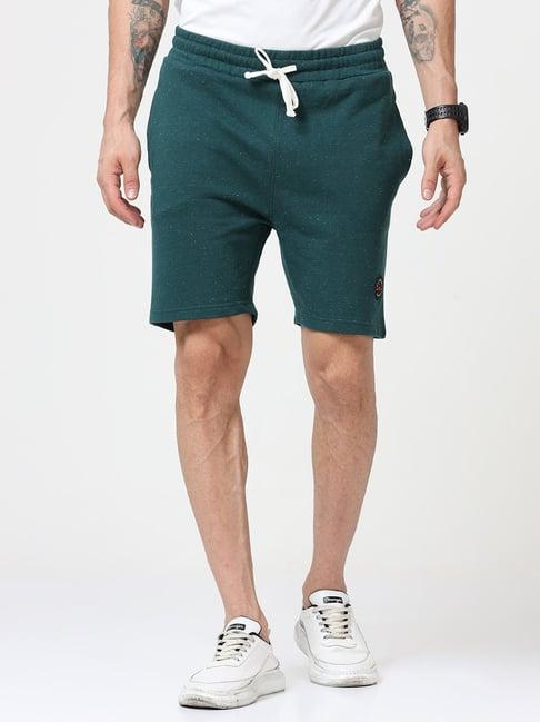 masculino latino green regular fit shorts