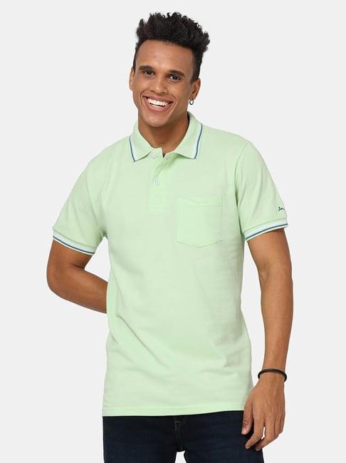 masculino latino light green regular fit polo t-shirt