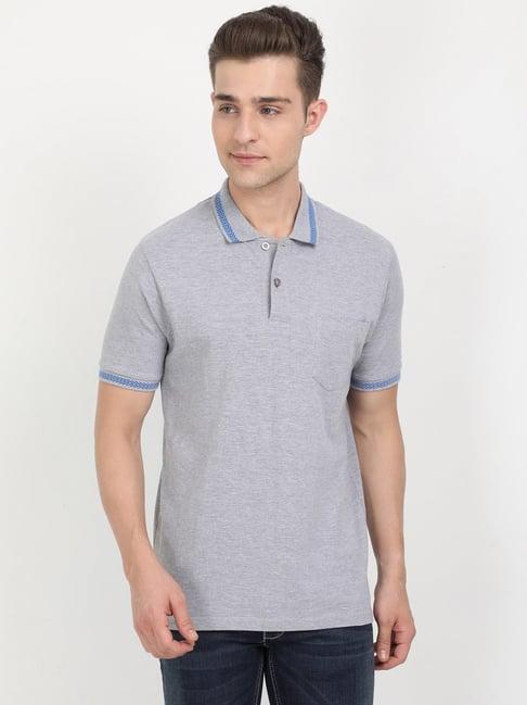 masculino latino light grey regular fit polo t-shirt