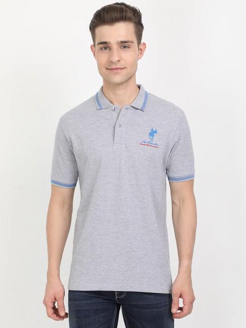 masculino latino light grey regular fit polo t-shirt