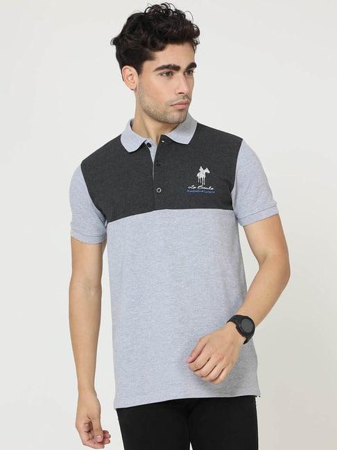 masculino latino light grey regular fit polo t-shirt