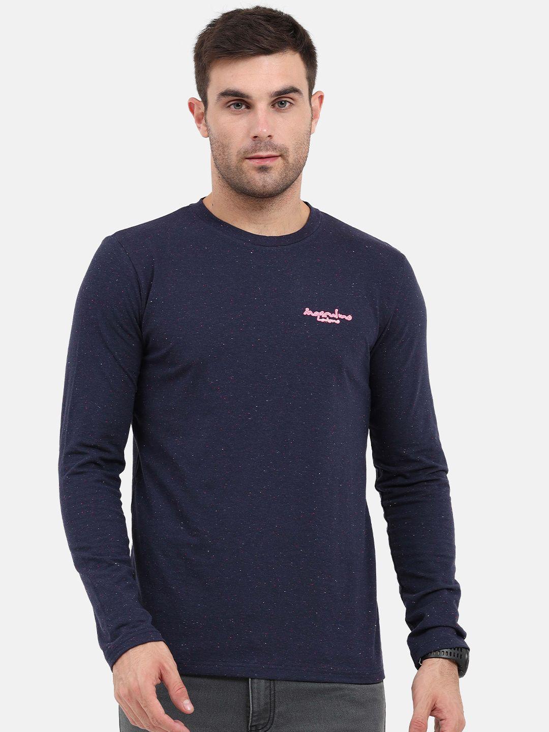 masculino latino men navy blue raw edge plus size t-shirt