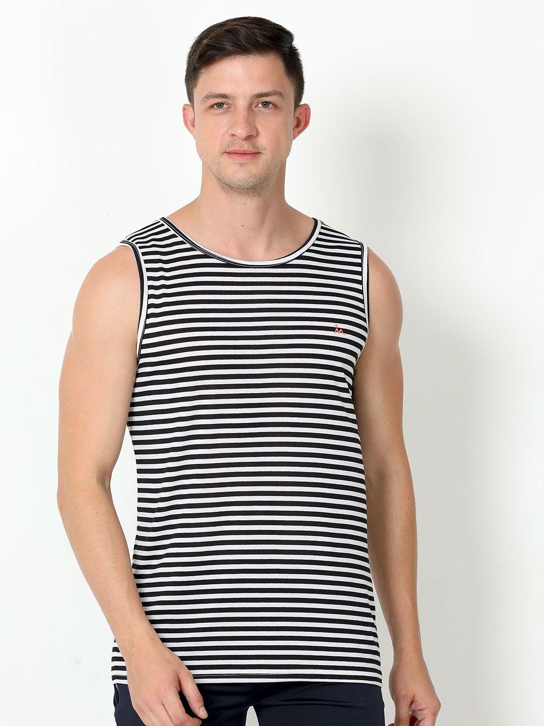 masculino latino men striped cotton t-shirt