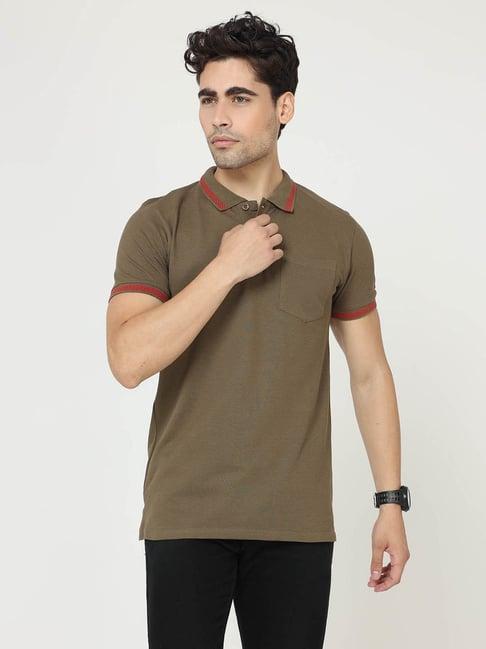 masculino latino olive regular fit polo t-shirt