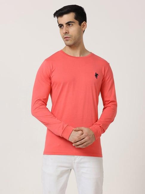 masculino latino pink cotton regular fit t-shirt