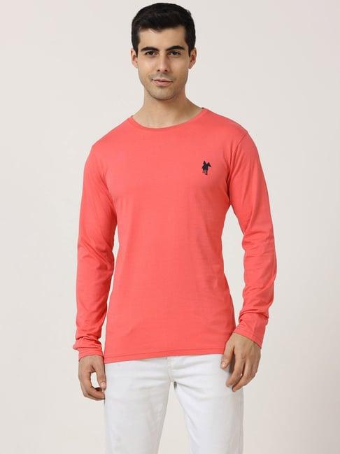 masculino latino pink cotton regular fit t-shirt