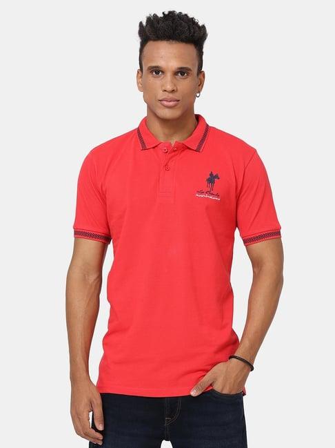 masculino latino red regular fit polo t-shirt