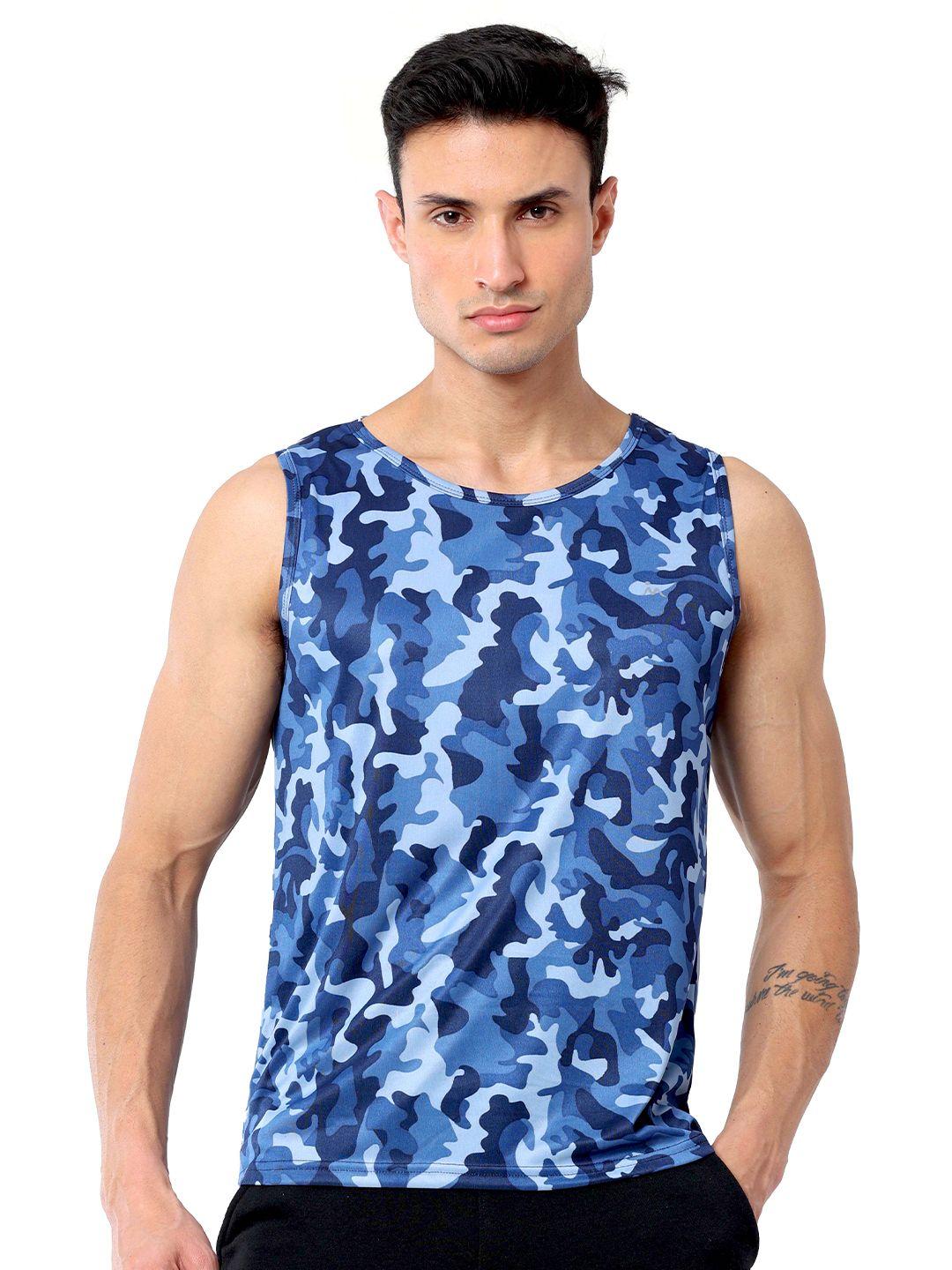masculino latino sleeveless camouflage printed t-shirt