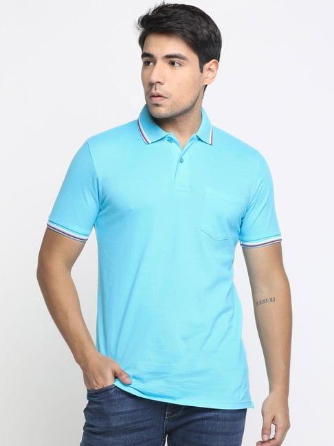 masculino latino turquoise regular fit polo t-shirt