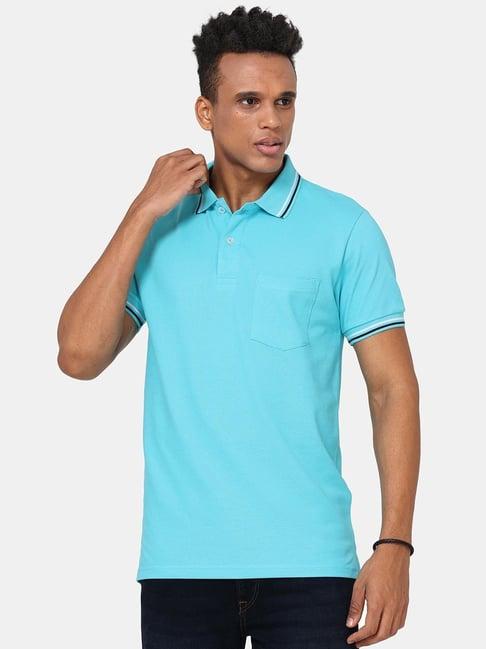 masculino latino turquoise regular fit polo t-shirt