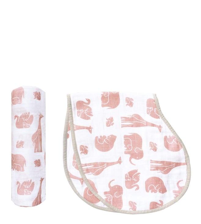 masilo cream swaddle & burp cloth bib - always be my baby