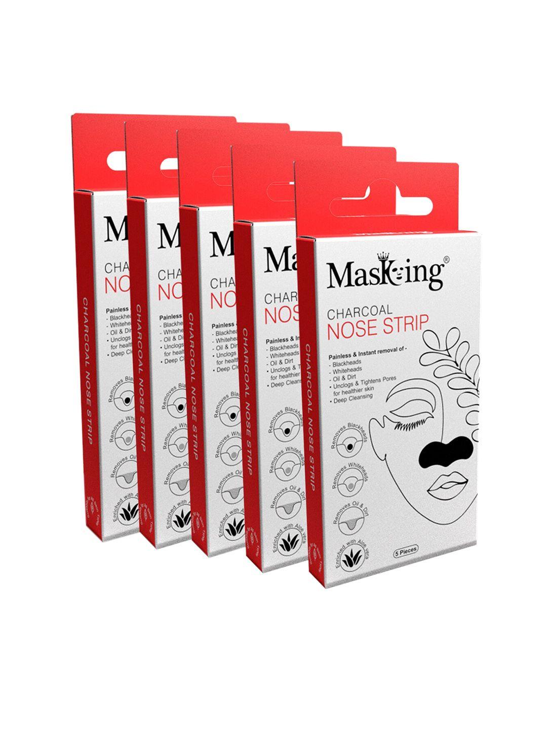 masking unisex pack of 25 charcoal nose stripes for blackheads removal