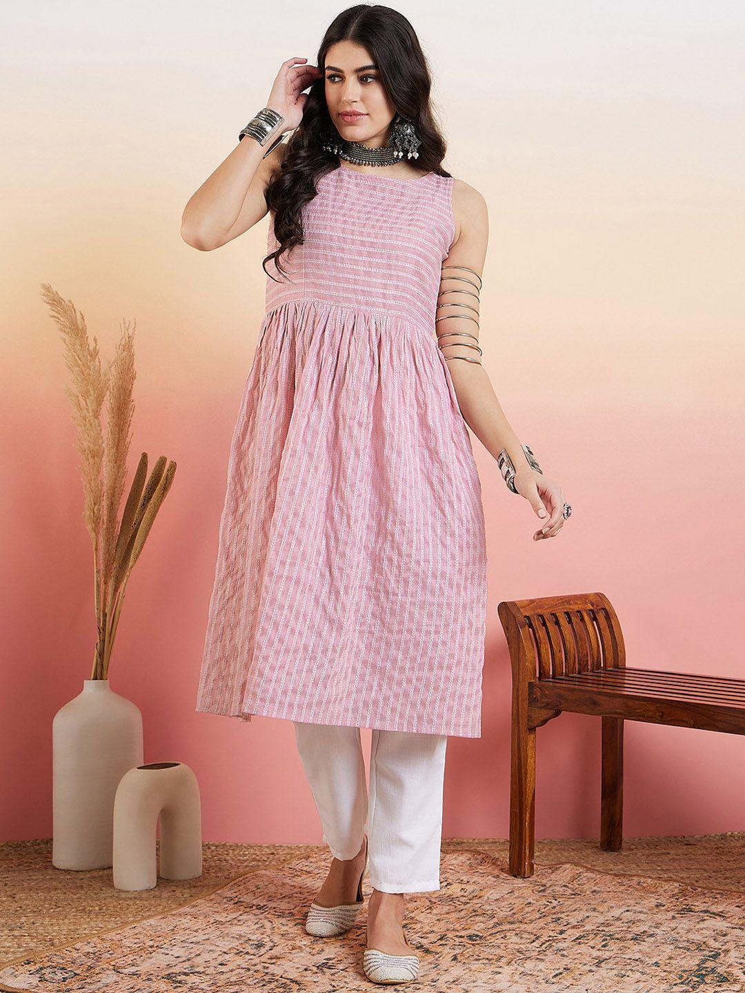 masstani by inddus striped a-line kurta with trousers