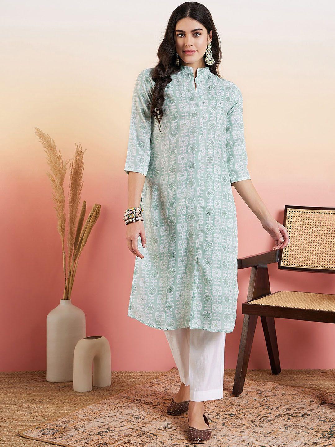 masstani by inddus women ethnic motifs printed flared sleeves kurta