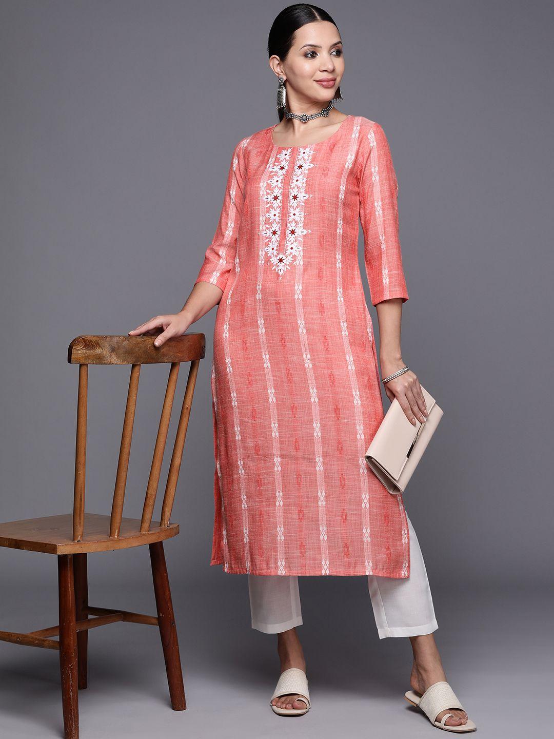 masstani by inddus women yoke design sequinned kurta with trousers